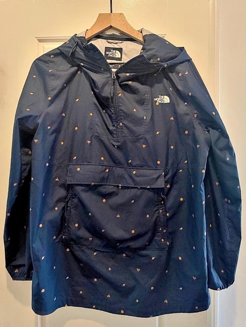 The North Face Fanorak Anorak Floral Jacket Blue & Black Medium